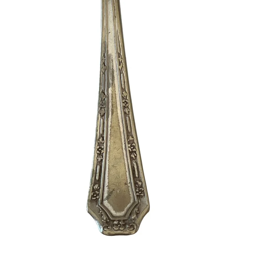 Vintage Fairfield Silverplate Teaspoon Floral Handle Design 6 Inches Long B149